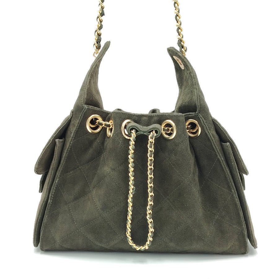 Bolso de cadena Sherlyn Mediano Piel Gamuza