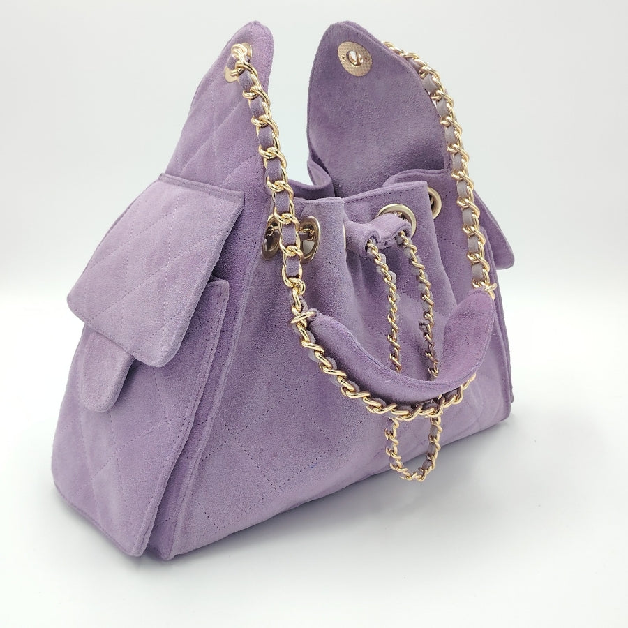 Bolso de Cadena Sherlyn Grande Piel Gamuza
