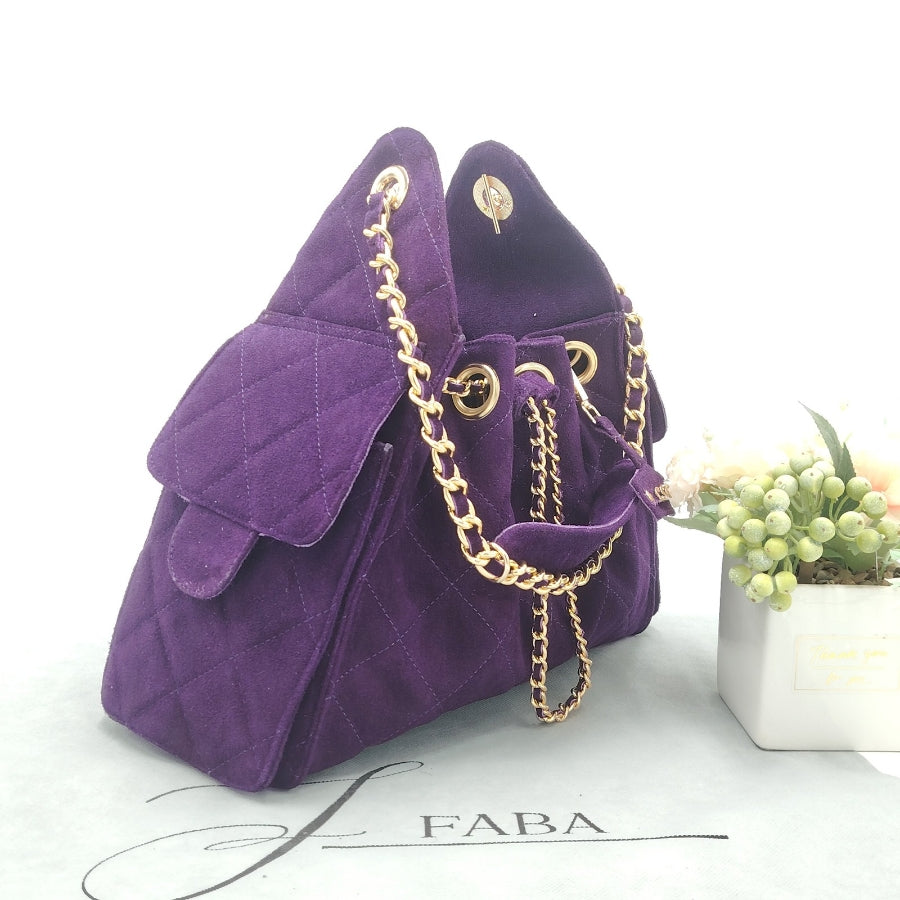 Bolso de Cadena Sherlyn Grande Piel Gamuza
