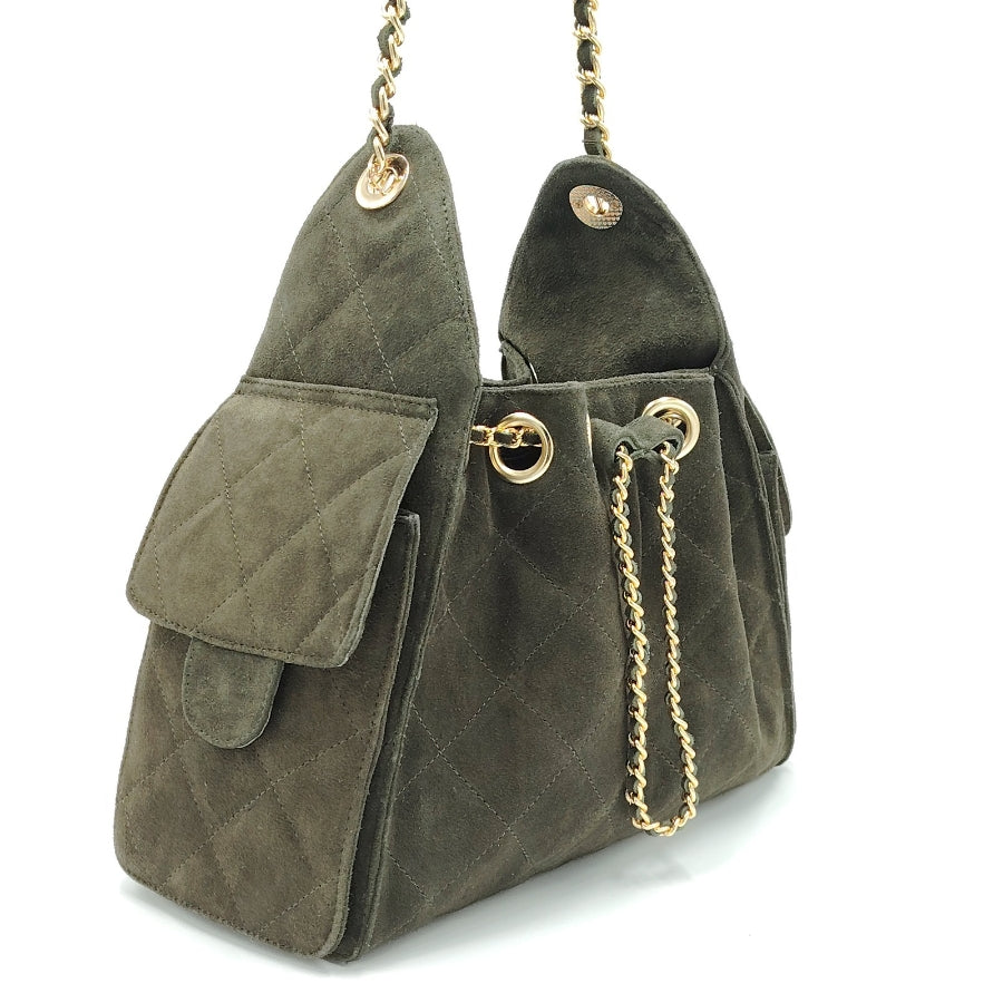 Bolso de Cadena Sherlyn Grande Piel Gamuza