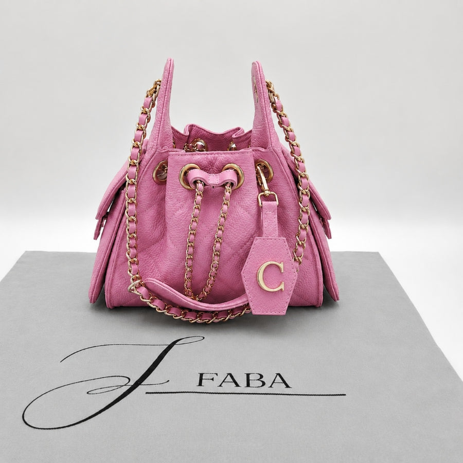 Sherlyn mini piel vacuna floter y gamuza
