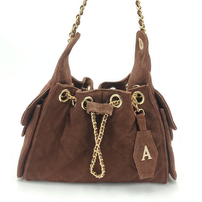 Bolso de cadena Sherlyn Mediano Piel Gamuza