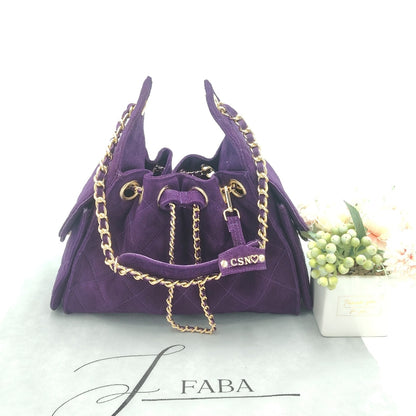 Bolso de cadena Sherlyn Mediano Piel Gamuza