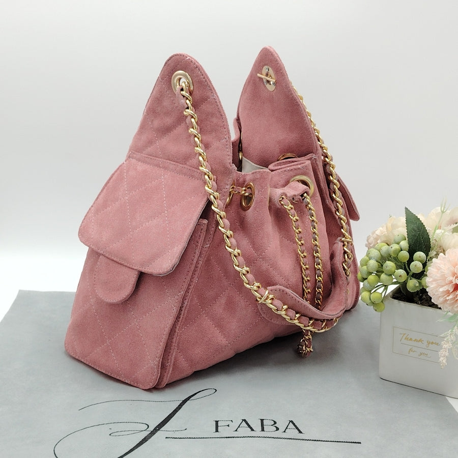 Bolso de cadena Sherlyn Mediano Piel Gamuza