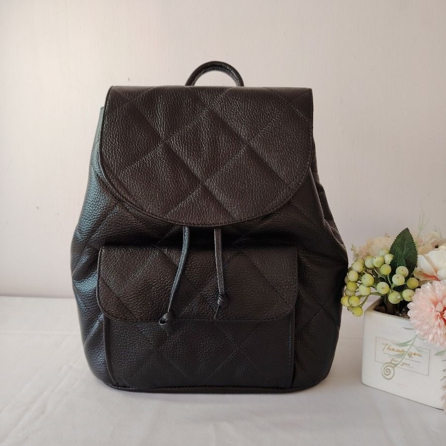 Back pack Mochila Esmeralda piel vacuna